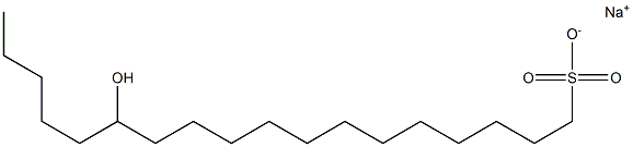 13-Hydroxyoctadecane-1-sulfonic acid sodium salt Struktur