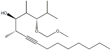 (1R,2S)-2-Methyl-1-[(1R,2S)-1,3-dimethyl-2-methoxymethoxybutyl]-3-undecyn-1-ol Struktur
