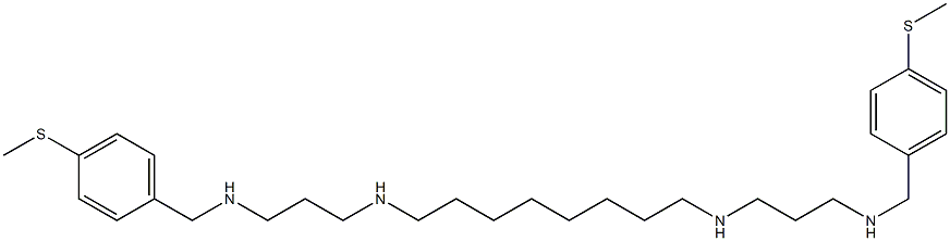 N,N'-Bis[3-(4-methylthiobenzylamino)propyl]-1,8-octanediamine Struktur