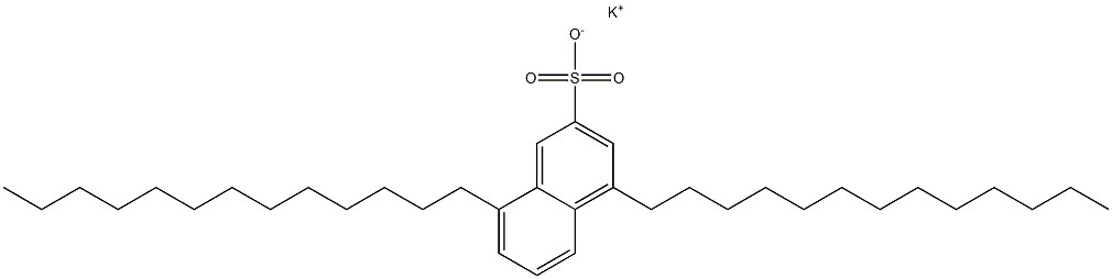 4,8-Ditridecyl-2-naphthalenesulfonic acid potassium salt Struktur