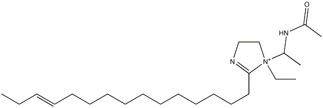 1-[1-(Acetylamino)ethyl]-1-ethyl-2-(12-pentadecenyl)-2-imidazoline-1-ium Struktur