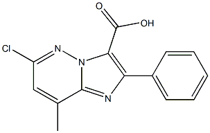 6-Chloro-8-methyl-2-phenylimidazo[1,2-b]pyridazine-3-carboxylic acid Struktur