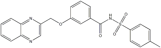 3-(2-キノキサリニルメトキシ)-N-(p-トリルスルホニル)ベンズアミド 化學(xué)構(gòu)造式