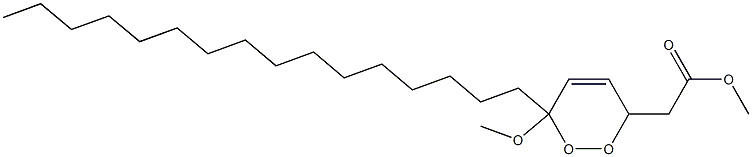 6-Hexadecyl-3,6-dihydro-6-methoxy-1,2-dioxin-3-acetic acid methyl ester Struktur