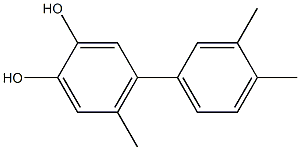 5-Methyl-4-(3,4-dimethylphenyl)benzene-1,2-diol Struktur