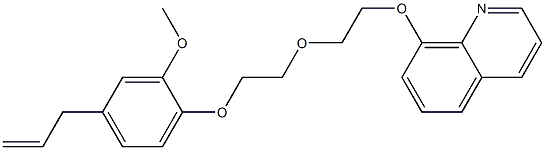 3-[4-[2-[2-[(Quinolin-8-yl)oxy]ethoxy]ethoxy]-3-methoxyphenyl]-1-propene Struktur