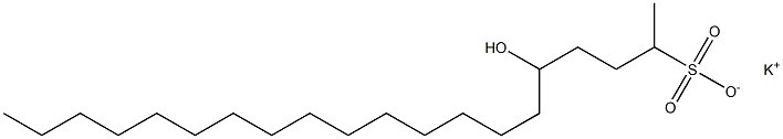 5-Hydroxyicosane-2-sulfonic acid potassium salt Struktur