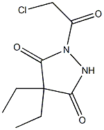4,4-Diethyl-1-(chloroacetyl)-3,5-pyrazolidinedione Struktur