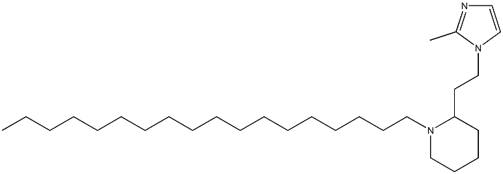 2-[2-(2-Methyl-1H-imidazol-1-yl)ethyl]-1-octadecylpiperidine Struktur