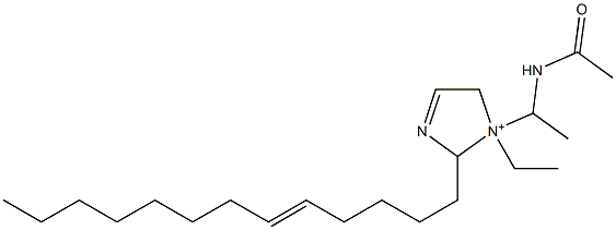 1-[1-(Acetylamino)ethyl]-1-ethyl-2-(5-tridecenyl)-3-imidazoline-1-ium Struktur