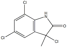 3-Methyl-3,5,7-trichloro-1H-indol-2(3H)-one Struktur