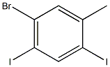 1-Methyl-5-bromo-2,4-diiodobenzene Struktur