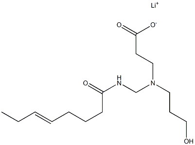 3-[N-(3-Hydroxypropyl)-N-(5-octenoylaminomethyl)amino]propionic acid lithium salt Struktur