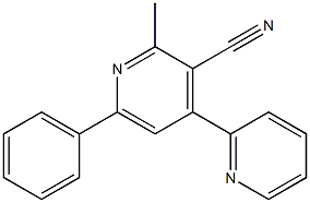 2-Methyl-4-(2-pyridinyl)-6-phenylpyridine-3-carbonitrile Struktur