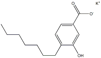 4-Heptyl-3-hydroxybenzoic acid potassium salt Struktur
