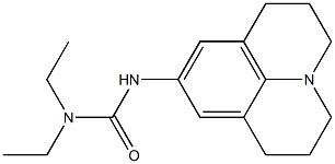 1,1-Diethyl-3-(2,3,6,7-tetrahydro-1H,5H-benzo[ij]quinolizin-9-yl)urea Struktur