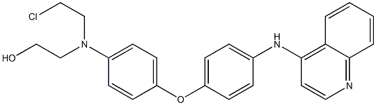 N-[4-[4-[(2-Chloroethyl)(2-hydroxyethyl)amino]phenoxy]phenyl]-4-quinolinamine Struktur