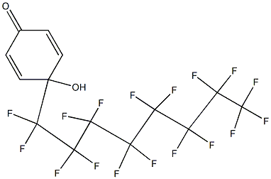 4-(Heptadecafluorooctyl)-4-hydroxy-2,5-cyclohexadien-1-one Struktur