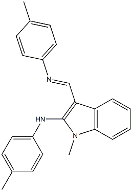 1-Methyl-N-(4-methylphenyl)-3-[[(4-methylphenyl)imino]methyl]-1H-indol-2-amine Struktur