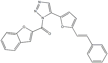 2-[[5-[5-(2-Phenylethenyl)furan-2-yl]-1H-1,2,3-triazol-1-yl]carbonyl]benzofuran Struktur