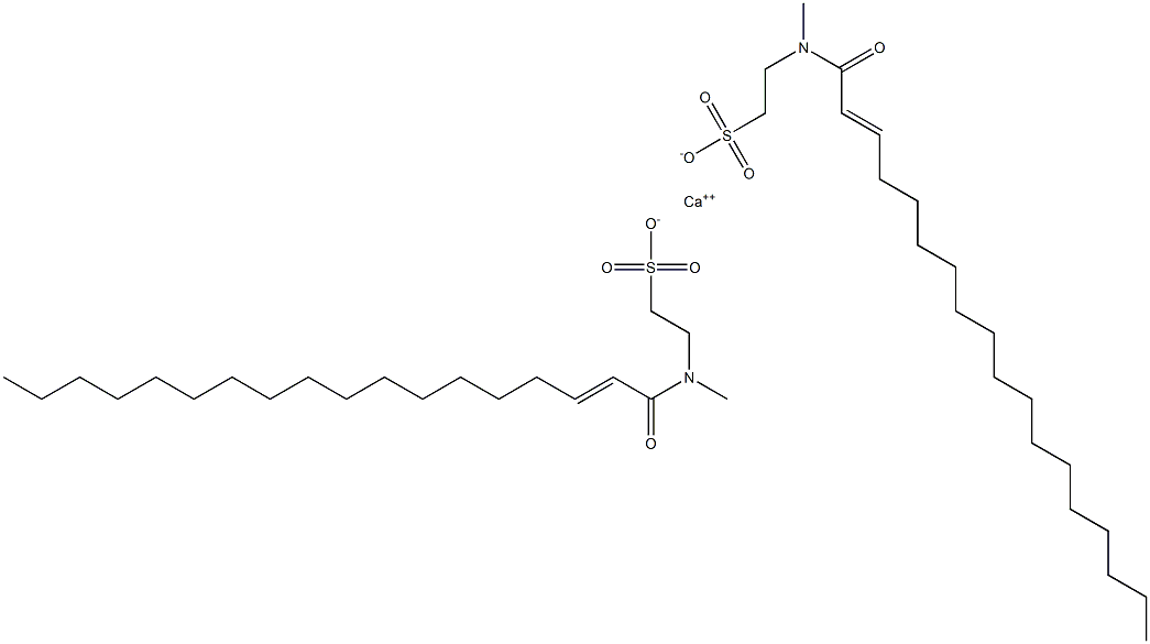 Bis[N-(2-octadecenoyl)-N-methyltaurine]calcium salt Struktur