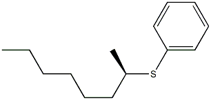 [R,(-)]-1-Methylheptylphenyl sulfide Struktur