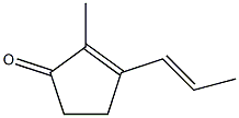 2-Methyl-3-(1-propenyl)-2-cyclopenten-1-one Struktur