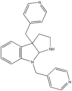 1,2,3,3A,8,8A-HEXAHYDRO-3A,8-BIS(4-PYRIDINYLMETHYL)-PYRROLO[2,3-B]INDOLE Struktur