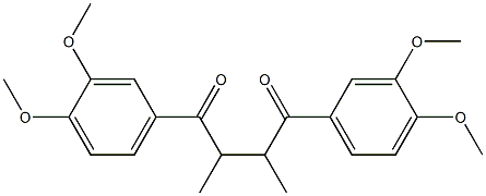 2,3-dimethyl-1,4 bis(3,4-dimethoxyphenyl)butane-1,4-dione Struktur