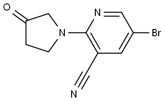 5-bromo-2-(3-oxopyrrolidin-1-yl)pyridine-3-carbonitrile Struktur