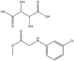 D-M-chlorophenylglycine methyl ester tartrate Struktur