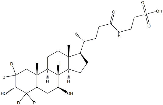 Tauroursodeoxycholic-2,2,4,4-D4 Acid Struktur
