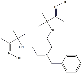 3,3,11,11-tetramethyl-7-benzyl-4,7,10-triazatridecane-2,12-dionedioxime Struktur