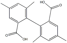 4,4',6,6'-tetramethylbiphenyl-2,2'-dicarboxylic acid Struktur