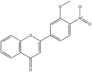 3'-methoxy-4'-nitroflavone Struktur