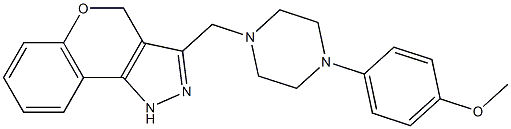 3-(4-(4-methoxyphenyl)piperazin-1-ylmethyl)-1,4-dihydro-5-oxa-1,2-diazacyclopenta(a)naphthalene Struktur