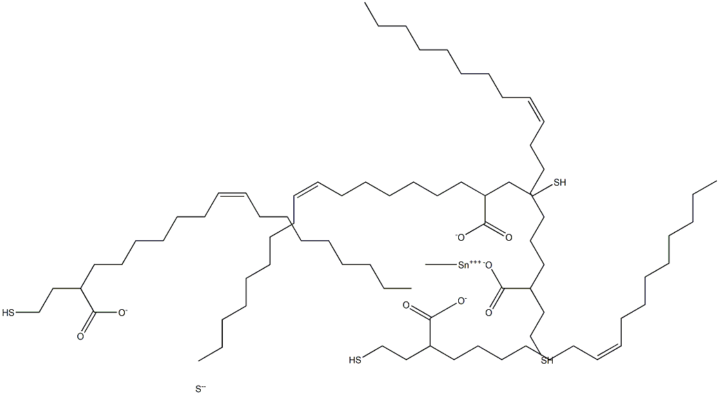 MONOMETHYLTIN(MERCAPTOETHYLOLEATE)SULPHIDE Structure