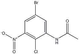 N-(5-bromo-2-chloro-3-nitrophenyl)acetamide Struktur