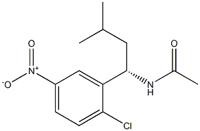 (S)-N-ACETYL-3-METHYL-1-(2-CHLORO-5-NITROPHENYL) BUTYLAMINE Struktur