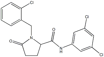 1-(2-chlorobenzyl)-N-(3,5-dichlorophenyl)-5-oxo-2-pyrrolidinecarboxamide Structure