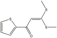 3,3-di(methylthio)-1-(2-thienyl)prop-2-en-1-one Struktur
