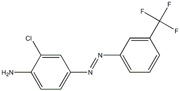 2-chloro-4-{2-[3-(trifluoromethyl)phenyl]diaz-1-enyl}aniline Struktur