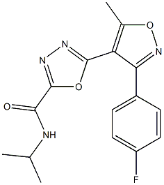 5-(3-(4-fluorophenyl)-5-methylisoxazol-4-yl)-N-isopropyl-1,3,4-oxadiazole-2-carboxamide