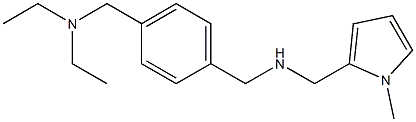({4-[(diethylamino)methyl]phenyl}methyl)[(1-methyl-1H-pyrrol-2-yl)methyl]amine Struktur