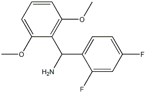 (2,4-difluorophenyl)(2,6-dimethoxyphenyl)methanamine Struktur