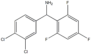 (3,4-dichlorophenyl)(2,4,6-trifluorophenyl)methanamine Struktur
