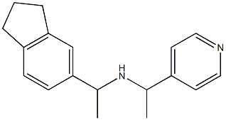 [1-(2,3-dihydro-1H-inden-5-yl)ethyl][1-(pyridin-4-yl)ethyl]amine Struktur