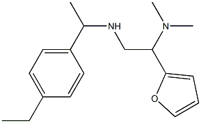 [2-(dimethylamino)-2-(furan-2-yl)ethyl][1-(4-ethylphenyl)ethyl]amine Struktur