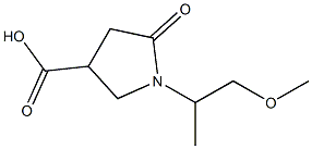 1-(1-methoxypropan-2-yl)-5-oxopyrrolidine-3-carboxylic acid Struktur
