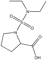 1-(diethylsulfamoyl)pyrrolidine-2-carboxylic acid Struktur